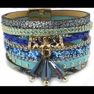 Gabriella Leather Wrap Bracelet